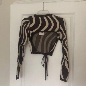 12th Tribe long sleeve crop top